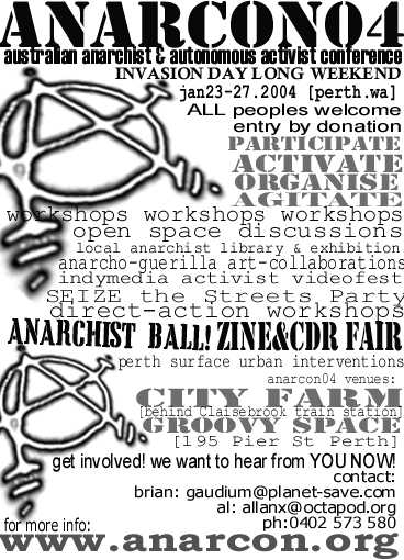 Anarchist Conference flyer