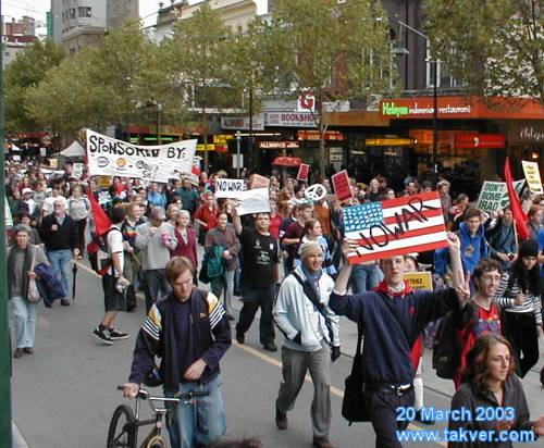 Students Walking up Swanston