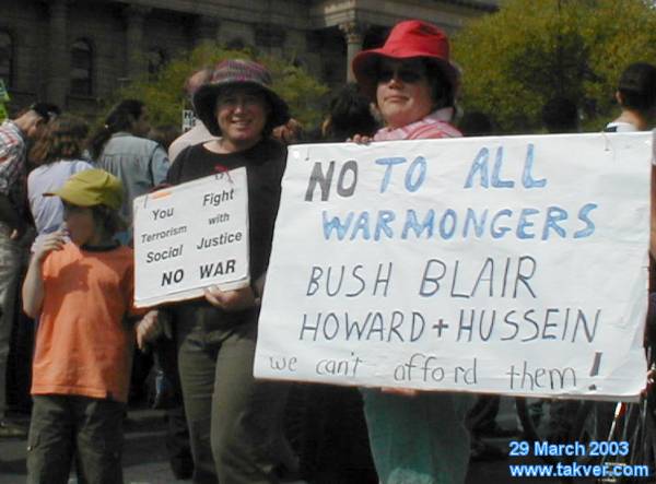 No to all warmongers