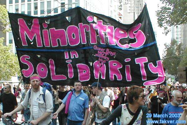 Minorities Solidarity Banner