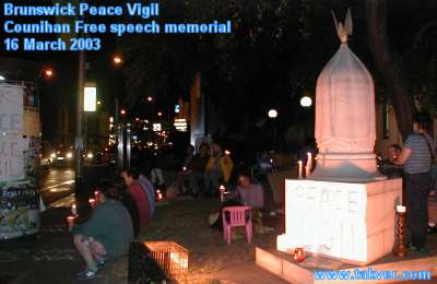 Peace Vigil on Sydney Road