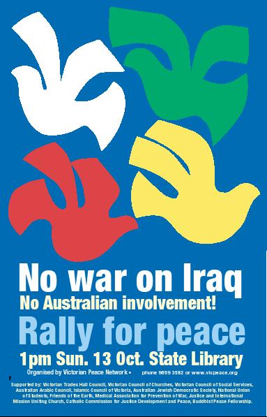 Vicpeace Rally poster