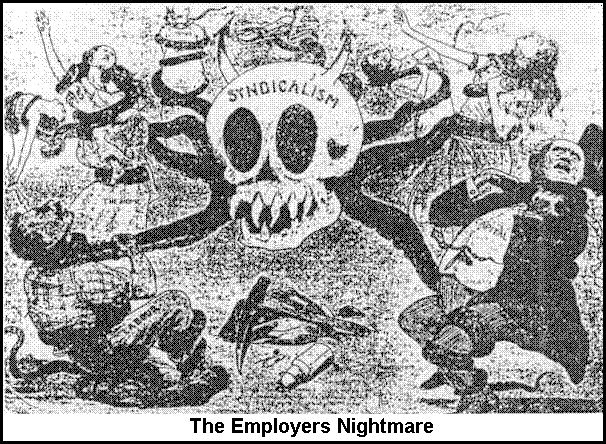 Cartoon: Syndicalism - the employers nightmare