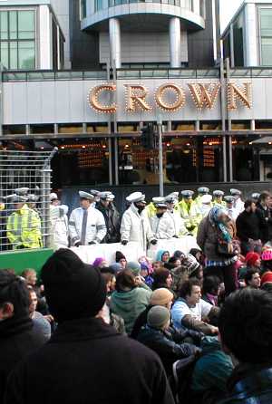 Blockading the WEF at Crown Casino