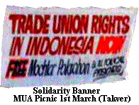 Picture: Trade unions Rights in Indonesia Banner