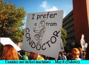 Picture: Tram connies not ticket machines