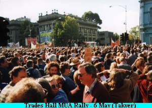 100,000 people gather at Trades Hall for the MUA